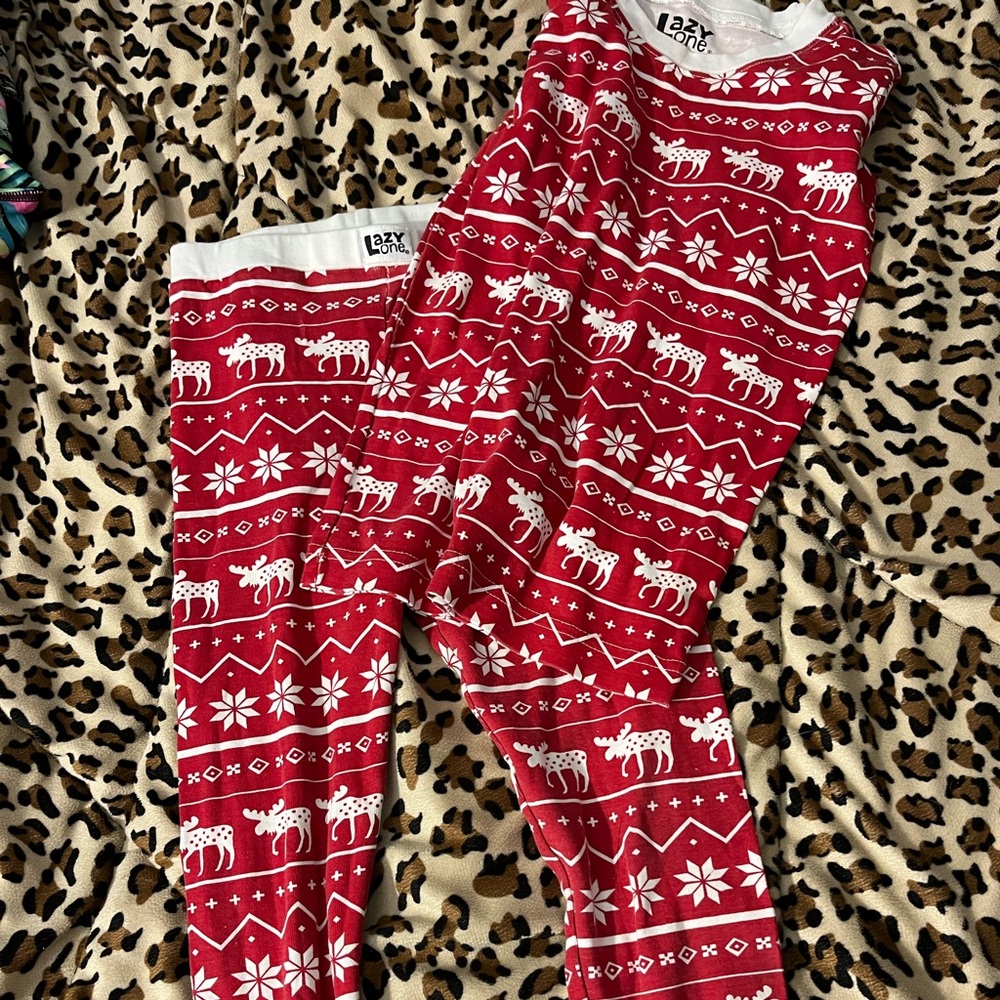 Christmas pajamas. Been worn once or twice